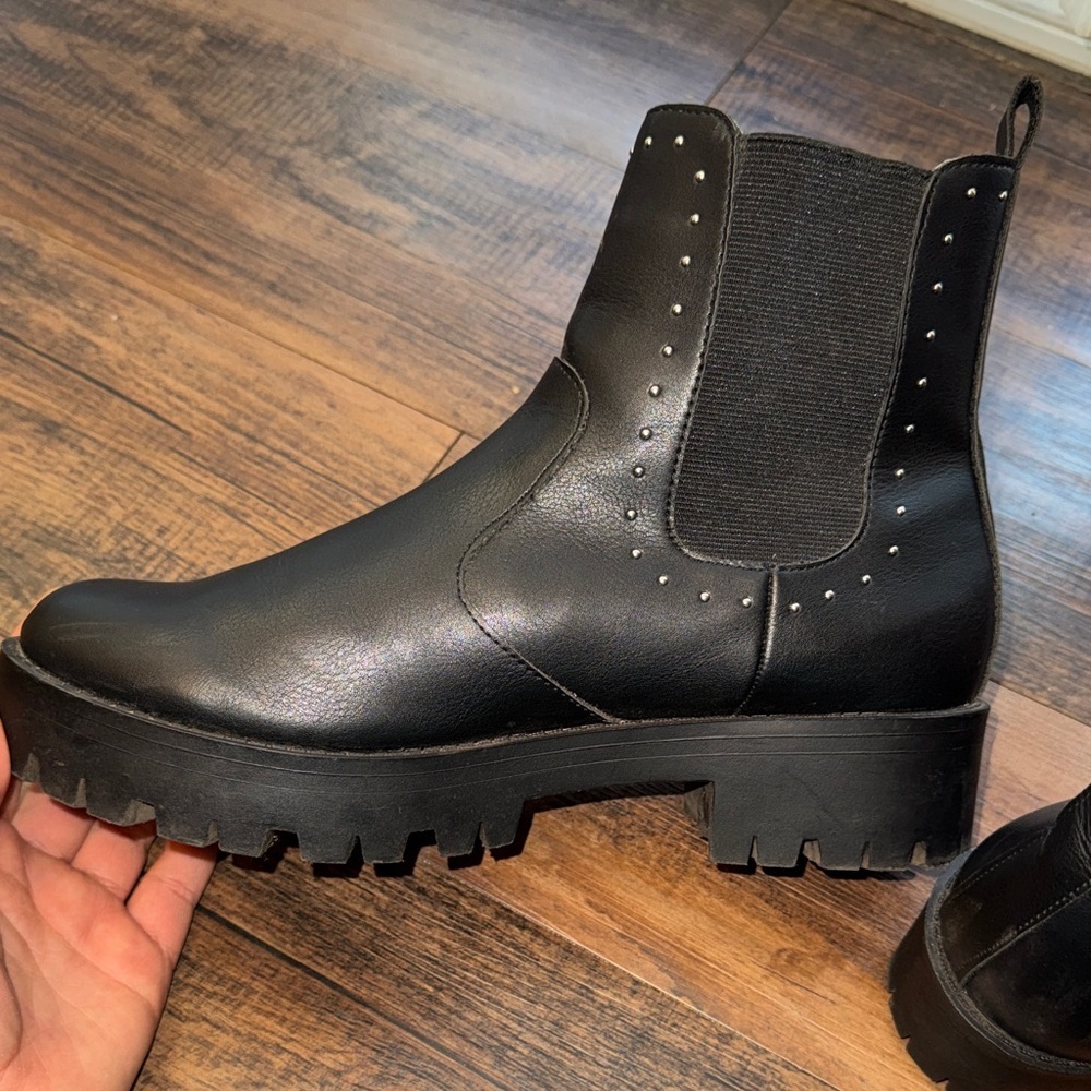 Madden Girl Studded Black Booties - Picture 11 of 15
